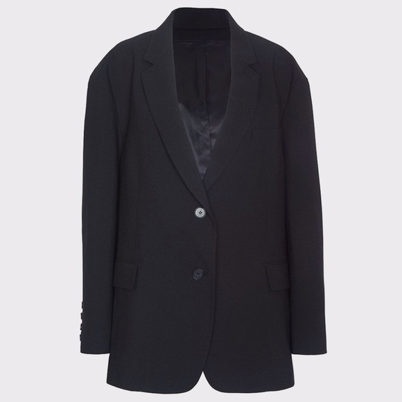Frankie Shop Black Oversize Boyfriend Blazer - Picture 4 of 4